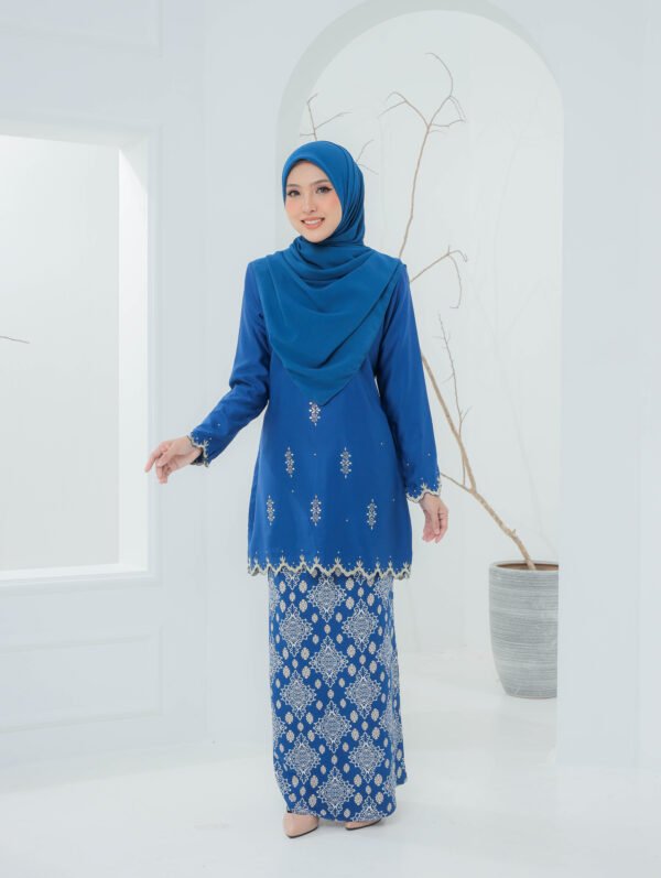 SET FAMILY KURUNG ALIYA PRUSSIAN BLUE - Image 6