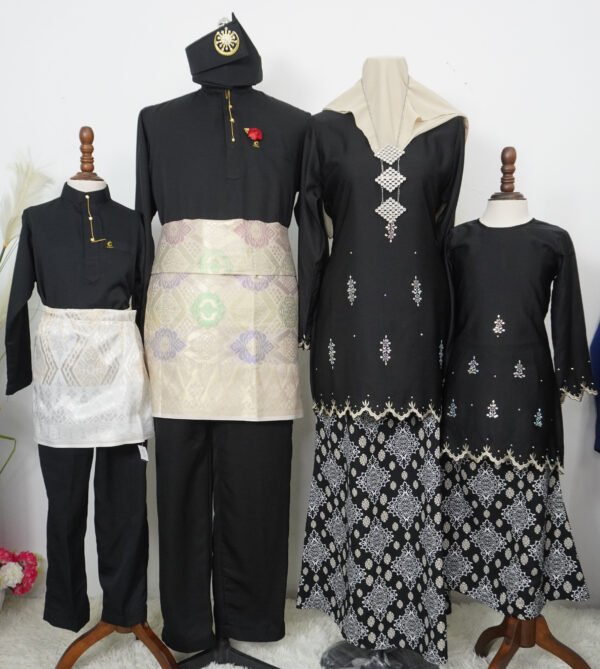 SET FAMILY KURUNG ALIYA BLACK
