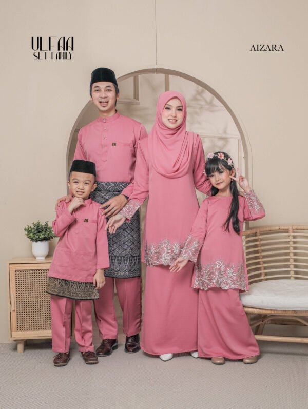 SET FAMILY KURUNG ULFAA DUSTY PINK
