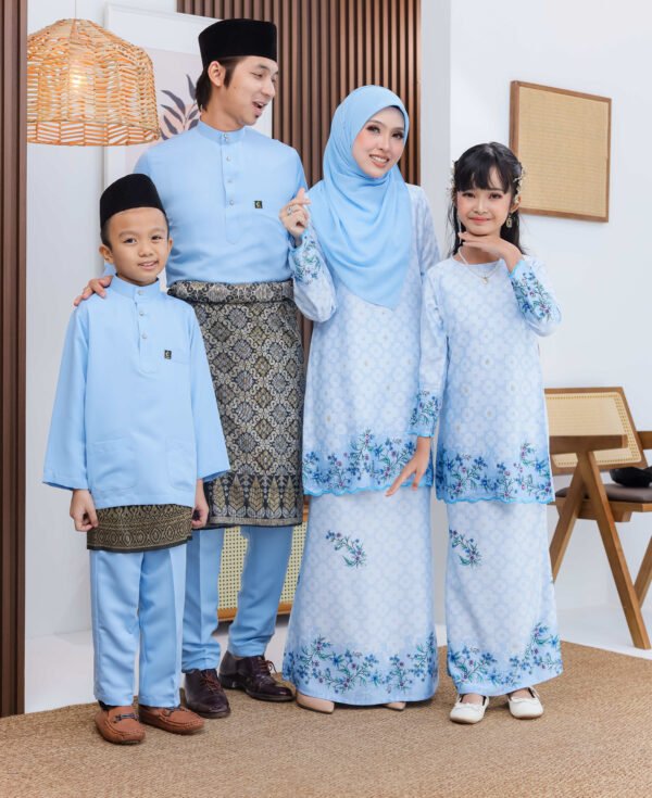 SET FAMILY KURUNG SURI BABY BLUE